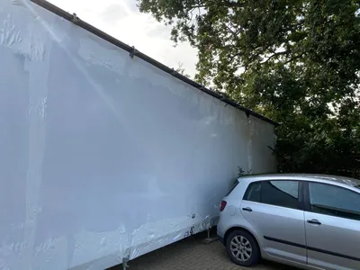 Temporary Roof Construction for NHS COVID-19 Testing Centre